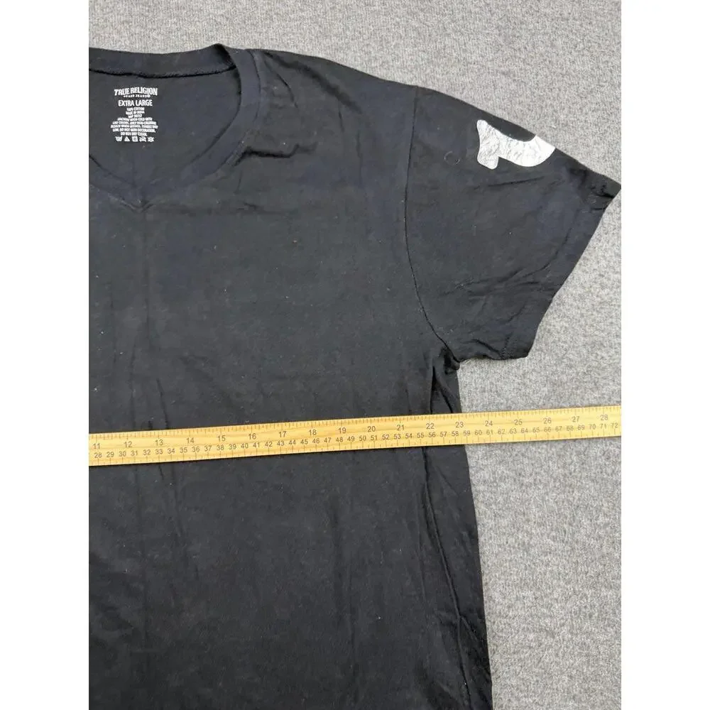 True Religion Black Cotton‎ T-Shirt Size Extra Large